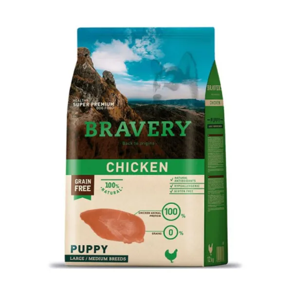 Discount Bravery Chicken Puppy Alimento Para Perro