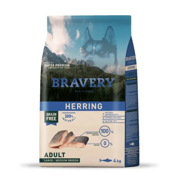 Online Bravery Herring Adult Large/Medium Breeds Alimento Para Perro