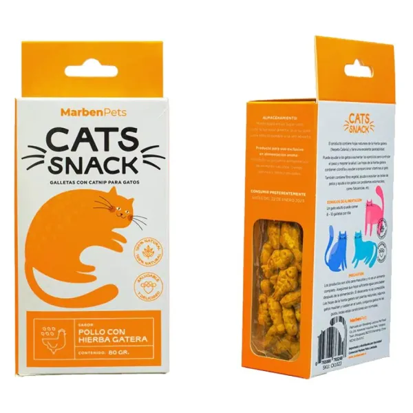 Discount Marben Pets Cats Snack Galletas Con Hierba Gatera Sabor Pollo Con Hierba Gatera