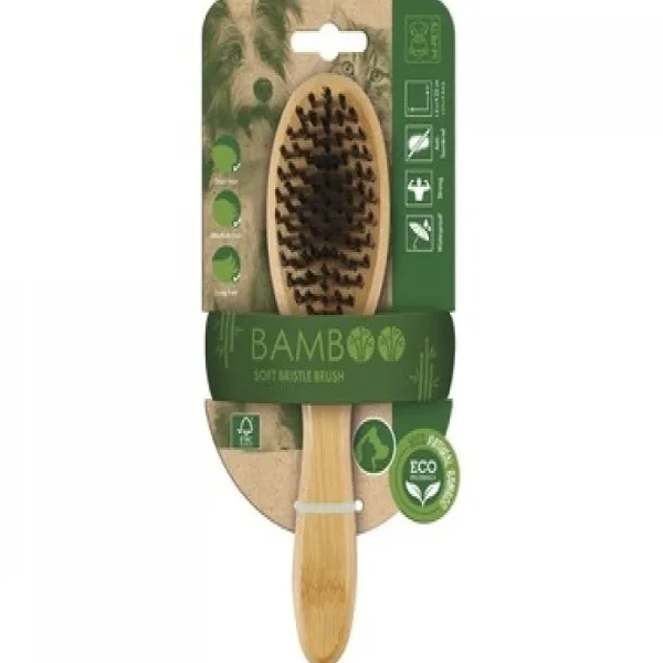 Clearance Mpets Cepillo De Cerdas Suaves Bamboo