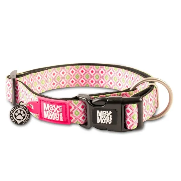 Outlet Max & Molly Collar Retro Pink Con Smart Id