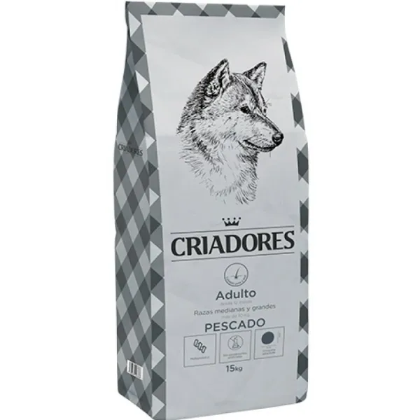 Discount Criadores Adulto Pescado Raza Mediana Y Grande 15 Kg Alimento Para Perro