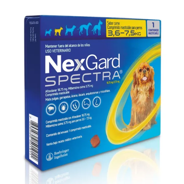 Best Nexgard Spectra Desparasitante 1Comp Para Perros De 3,6 A 7,5 Kg