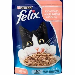 Sale Felix Pouch Sensaciones De Salmon En Salsa Alimento H Medo Para Gatos