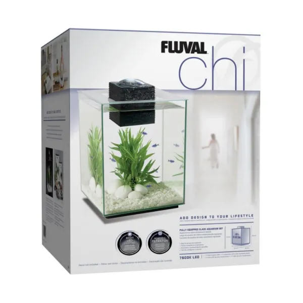 New Fluval Acuario Chi Con Cubierta 19 Litros