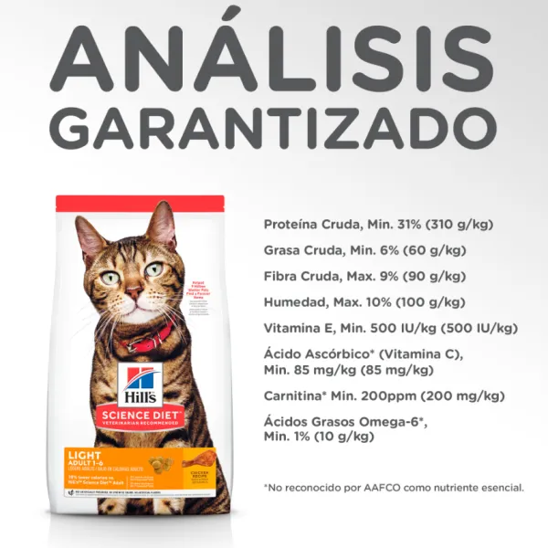 Hot Hill's Hills Feline Adult Light Dry Alimento Para Gato