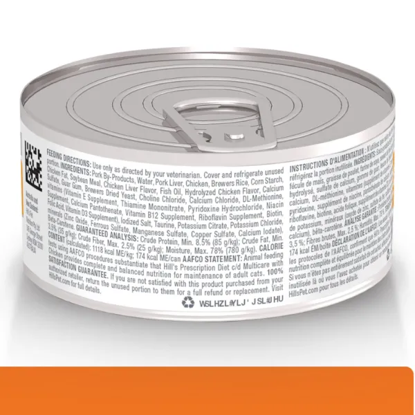 Online Hill's Hills Feline Lata Multicare Pollo C/D Alimento H Medo Para Gatos