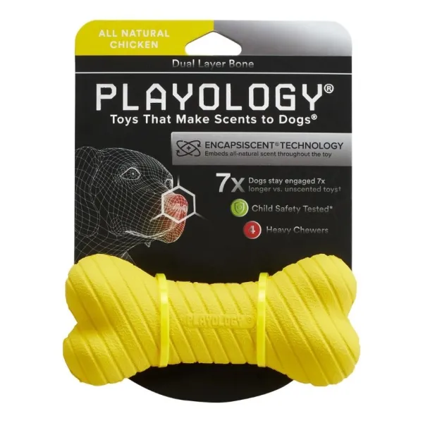 Online Playology Hueso De Doble Capa Con Aroma A Pollo