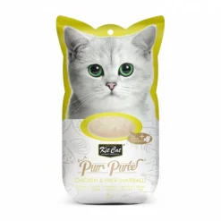 Hot Kit Cat Kit-Cat Purr Puree Chicken & Fiber (Hairball) 60 Gr