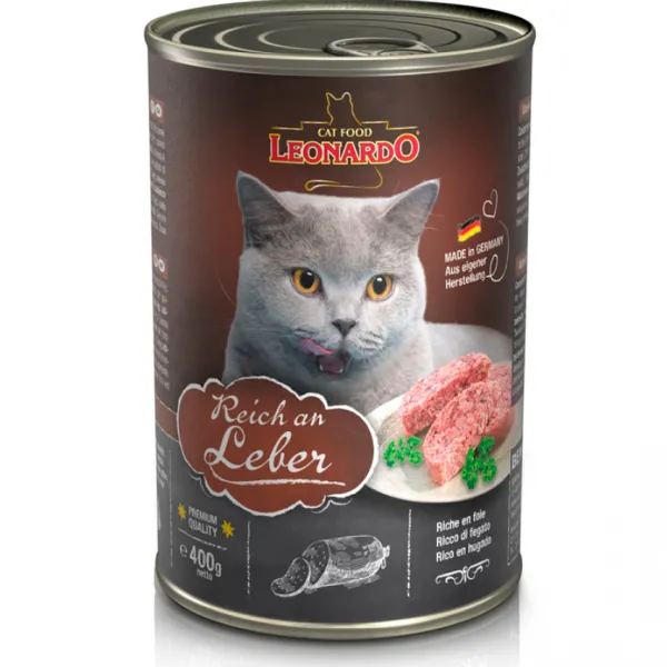 Sale Leonardo Lata Quality Selection Higado Alimento H Medo Para Gatos 400G