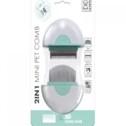 Online Mpets Mini Peine Para Mascotas 2 En 1 Para Cabello Largo - Verde