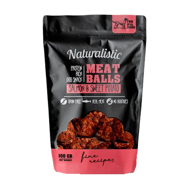 Sale Naturalistic Protein Rich Meatballs Sabor Salm N Y Papa Dulce Snack Para Perros
