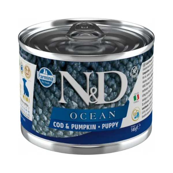 Best Natural&Delicious N&D Alimento H Medo Dog Ocean Cod Pumpkin Puppy Mini 140 Gr