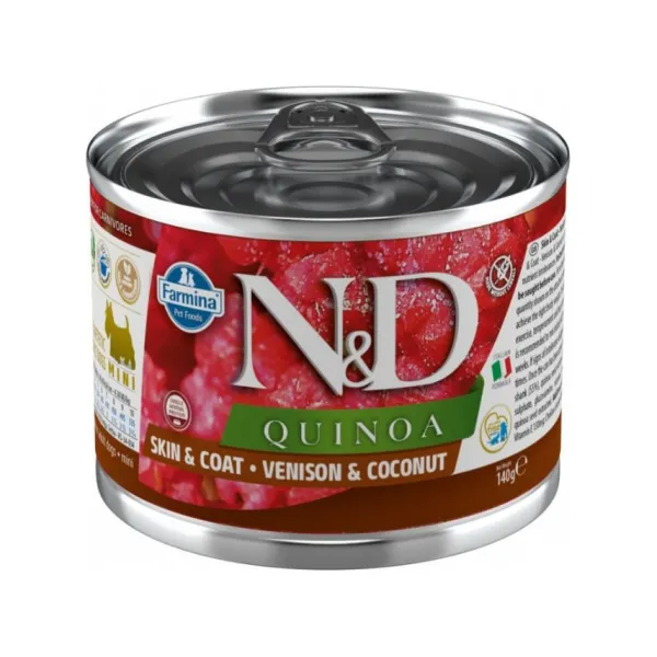 Clearance Natural&Delicious N&D Alimento H Medo Dog Quinoa Venison Coconut 140 Gr