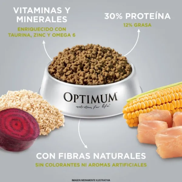 Hot Optimum Adulto Sabor Pollo Alimento Para Gatos