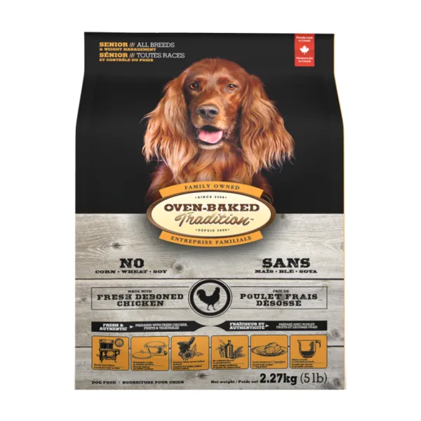 Sale Oven Baked Tradition Senior & Weight Mgt. All Breeds Chicken 11.34 Kg Alimento Para Perro