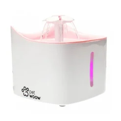 Online Pet Woow Dispensador De Agua Para Mascotas - Blanco Con Rosado