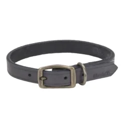 Discount Coastal Rustic Leather Town Dog Collar, Slate Grey 1" X 20"