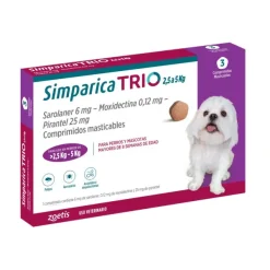 Best Simparica Trio 2.6 - 5 Kg Antiparasitario Para Perros 3 Comprimidos