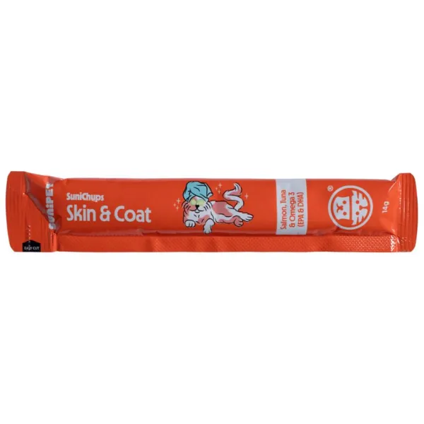 Hot Sunipet Sunichups Skin & Coat - Snack Funcional Para Gatos