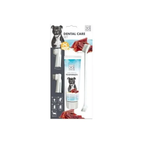 Clearance Mpets Toothpaste Beef Flavor Kit White & Blue