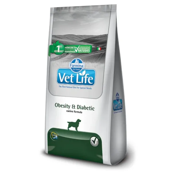 Outlet Vet Life Vetlife Farmina Alimento Seco Medicado Obesity Y Diabetic Perro