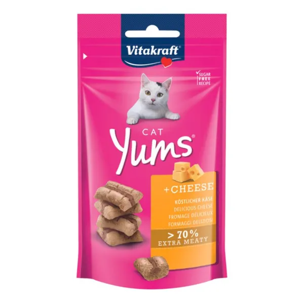 New Vitakraft Snack Cat Yums Queso 40 Gr
